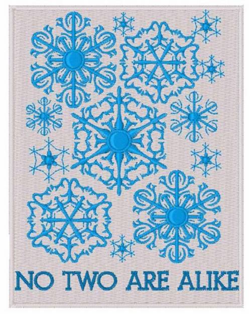 Picture of No Two Are Alike Machine Embroidery Design