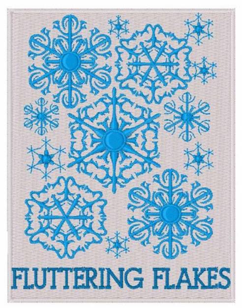 Picture of Fluttering Flakes Machine Embroidery Design