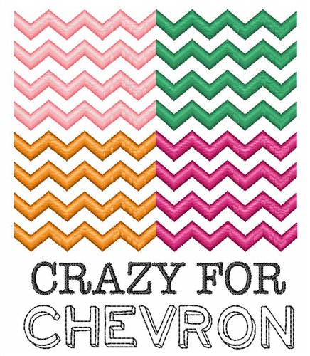Crazy For Chevron Machine Embroidery Design