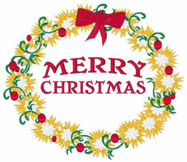 Picture of Merry Christmas Machine Embroidery Design