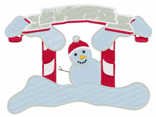Holiday Snowman Machine Embroidery Design