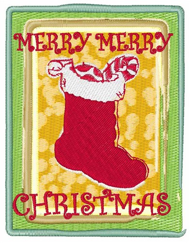 Merry Christmas Machine Embroidery Design