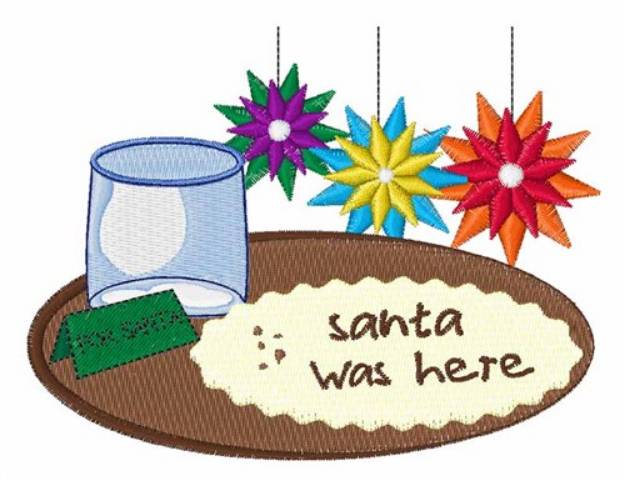 Picture of Santa Was Here Machine Embroidery Design