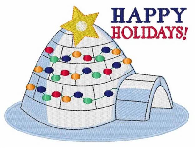 Picture of Happy Holidays Machine Embroidery Design