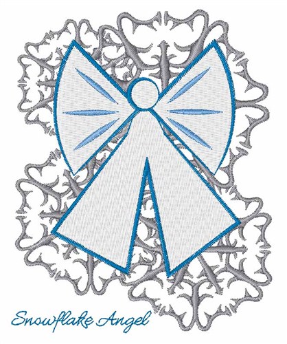 Snowflake Angel Machine Embroidery Design