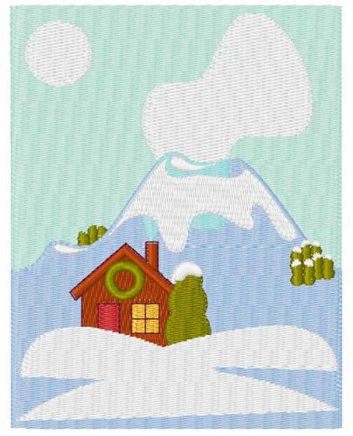 Picture of Winter House Machine Embroidery Design