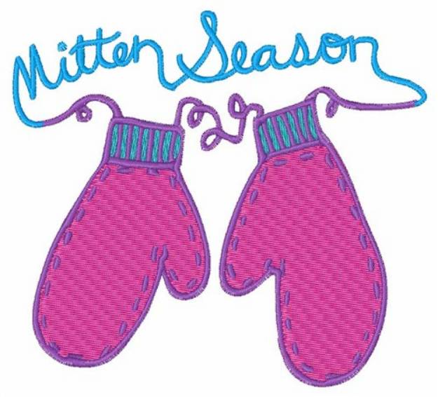 Picture of Mitten Season Machine Embroidery Design