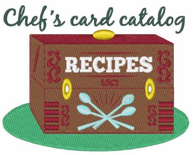 Picture of Chefs Card Catalog Machine Embroidery Design