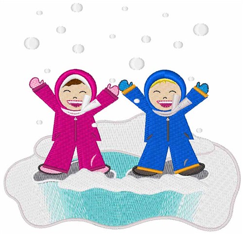 Snow Play Base Machine Embroidery Design