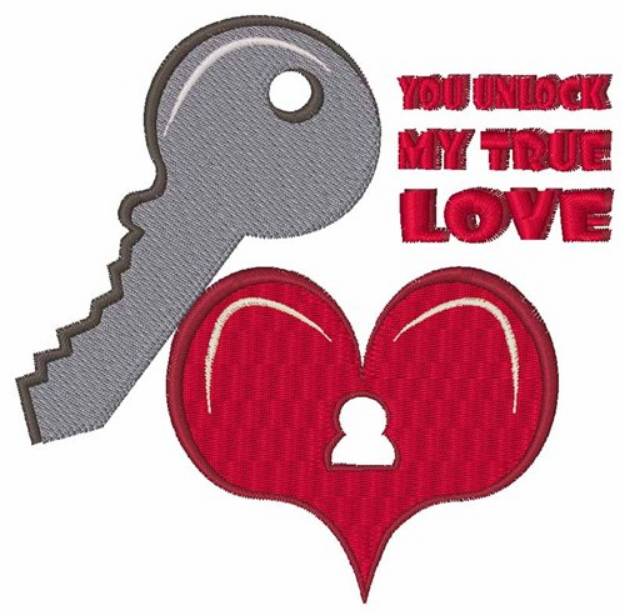 Picture of Unlock My True Love Machine Embroidery Design