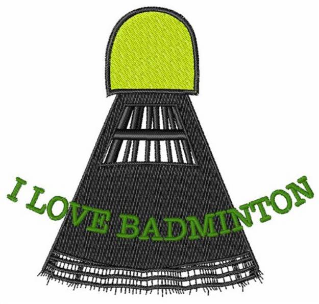 Picture of I Love Badminton Machine Embroidery Design