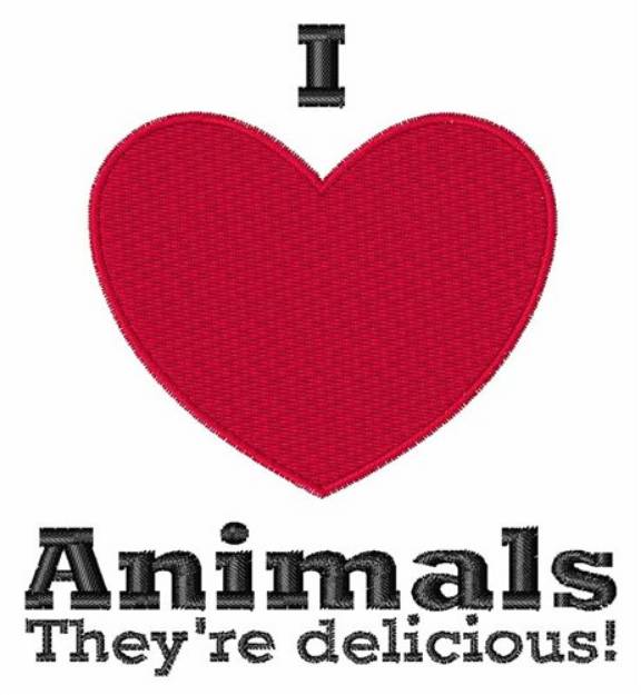 Picture of Animals Are Delicious Machine Embroidery Design