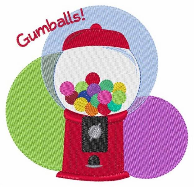 Picture of Gumballs Machine Embroidery Design