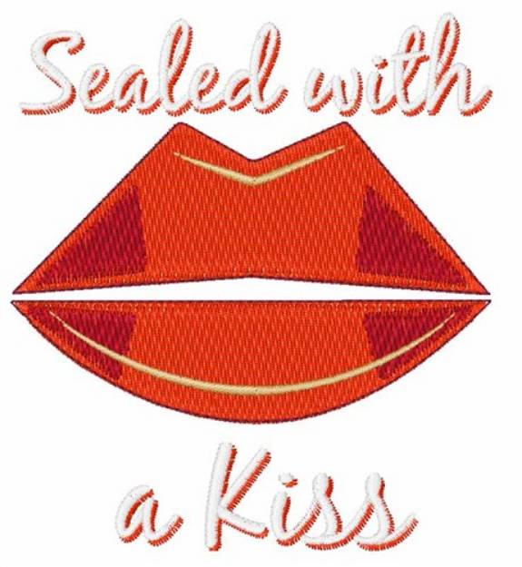 Picture of Sealed With A Kiss Machine Embroidery Design