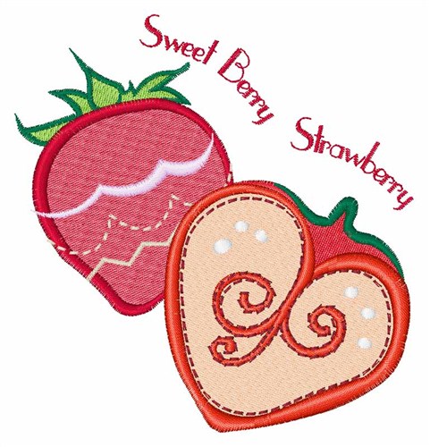 Sweet Berry Strawberry Machine Embroidery Design