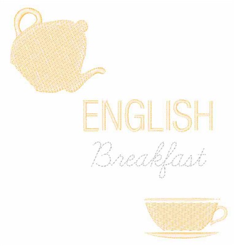 English Breakfast Machine Embroidery Design