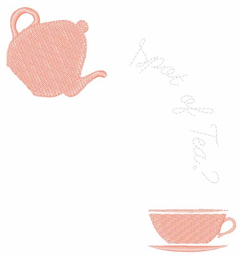 Spot Of Tea Machine Embroidery Design