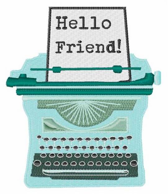 Picture of Hello Friend Machine Embroidery Design