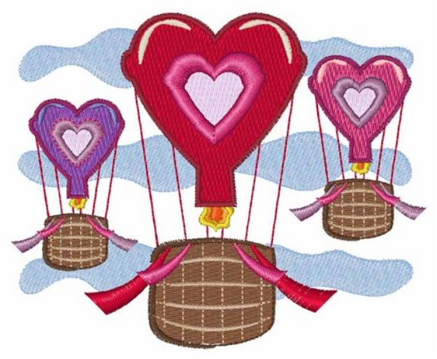 Picture of Hot Air Balloon Machine Embroidery Design