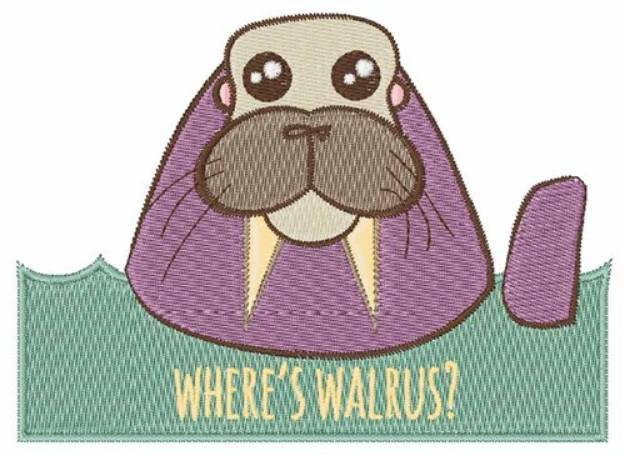 Picture of Wheres Walrus Machine Embroidery Design