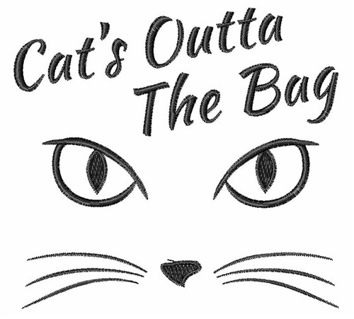 Cats Outta The Bag Machine Embroidery Design
