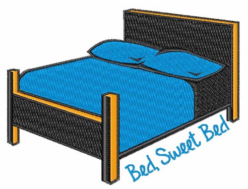 Bed Sweet Bed Machine Embroidery Design