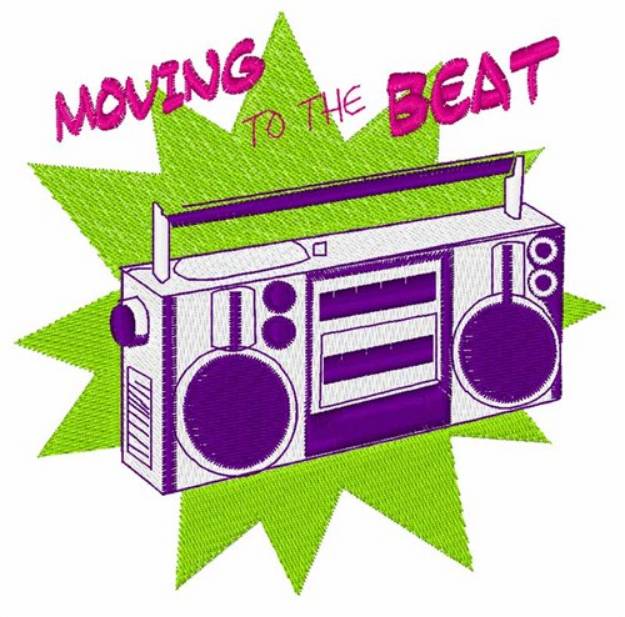 Picture of Moving To The Beat Machine Embroidery Design