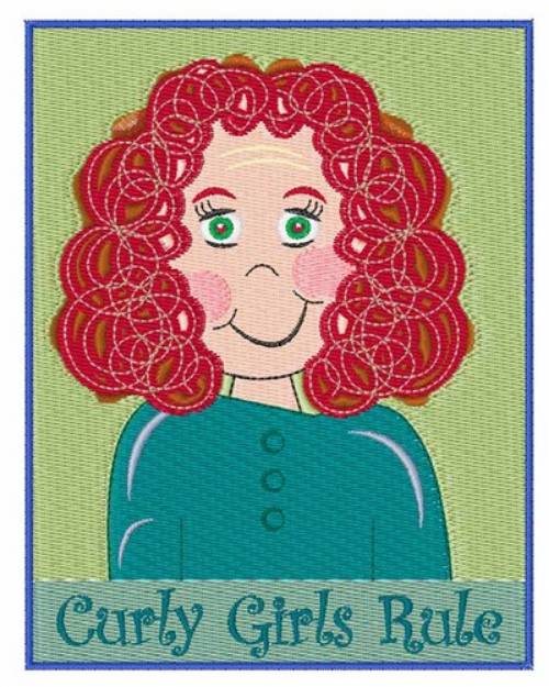 Picture of Curly Girls Rule Machine Embroidery Design