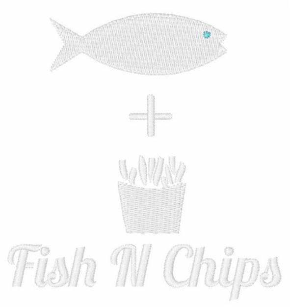 Picture of Fish N Chips Machine Embroidery Design