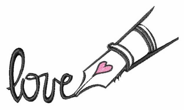 Picture of Love Pen Machine Embroidery Design