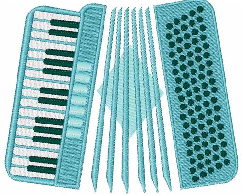 Accordion Instrument Machine Embroidery Design