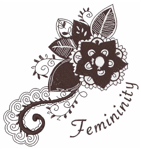 Asian Femininity Machine Embroidery Design