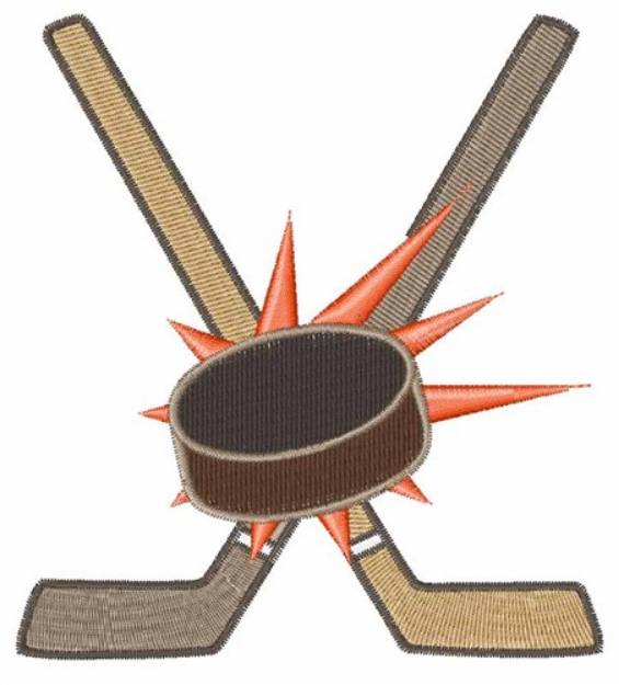 Picture of Hockey Puck Machine Embroidery Design