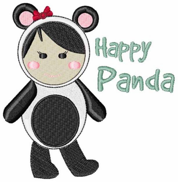 Picture of Happy Panda Machine Embroidery Design