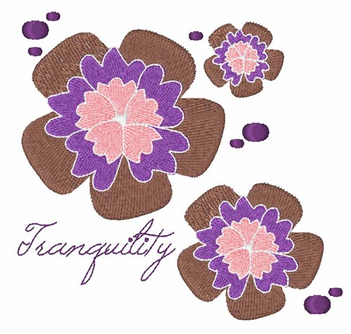 Tranquility Flowers Machine Embroidery Design