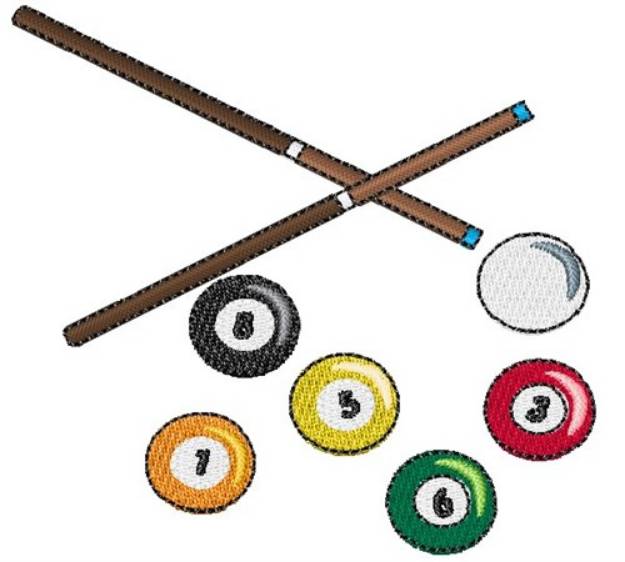 Picture of Billiards Pool Machine Embroidery Design