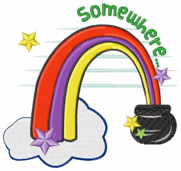 Picture of Somewhere Rainbow Machine Embroidery Design