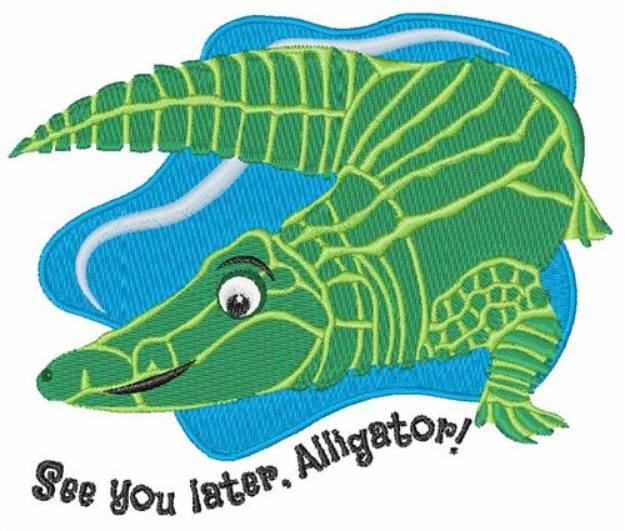 Picture of Later Alligator Machine Embroidery Design