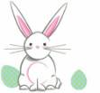 Picture of Easter Bunny Machine Embroidery Design