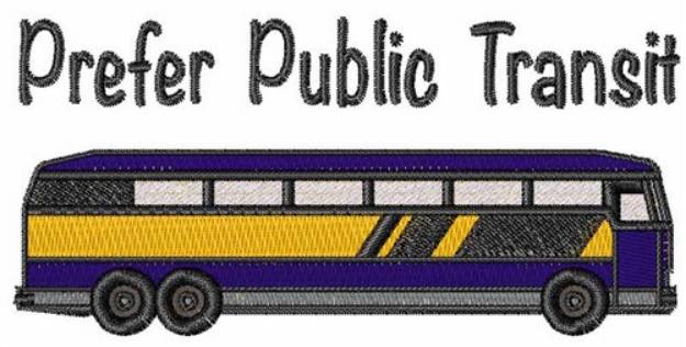 Picture of Prefer Public Transit Machine Embroidery Design