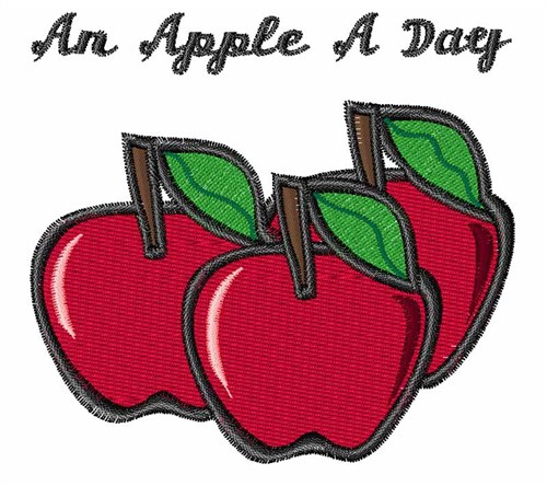 An Apple A Day Machine Embroidery Design