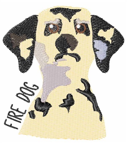 Fire Dog Machine Embroidery Design