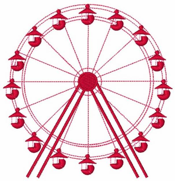 Picture of Ferris Wheel Machine Embroidery Design