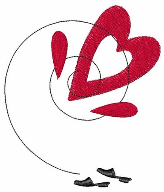 Picture of Heart Path Machine Embroidery Design