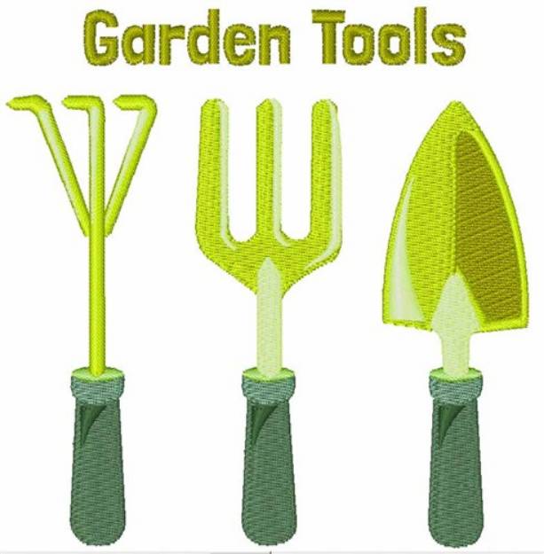 Picture of Garden Tools Machine Embroidery Design