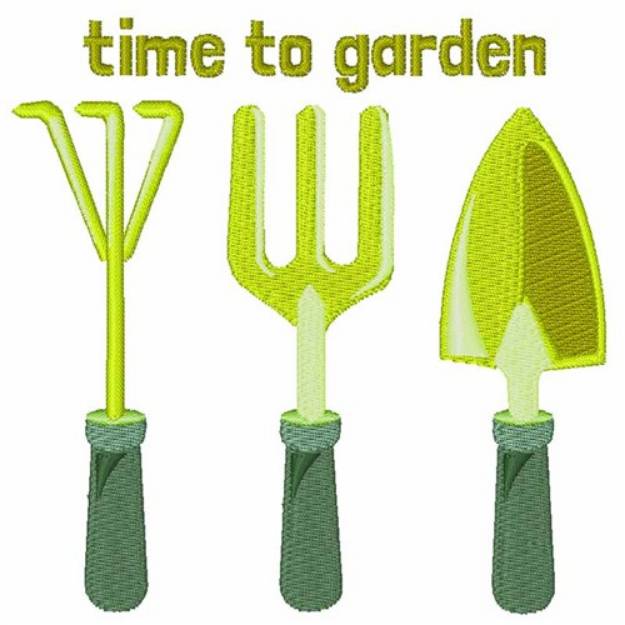 Picture of Time To Garden Machine Embroidery Design