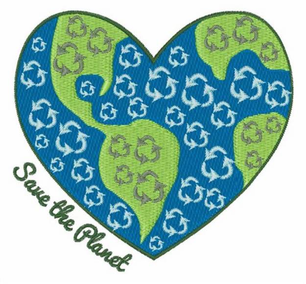 Picture of Save The Planet Machine Embroidery Design