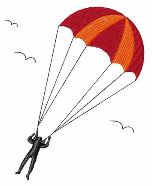 Picture of Skydiver Machine Embroidery Design