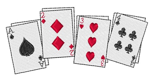 Deck Of Cards Machine Embroidery Design