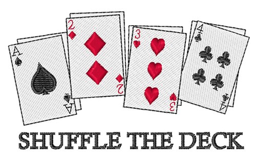 Shuffle The Deck Machine Embroidery Design